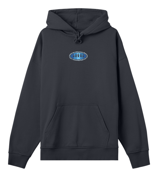 Ensamt men aldrig ensam HOODIE off black