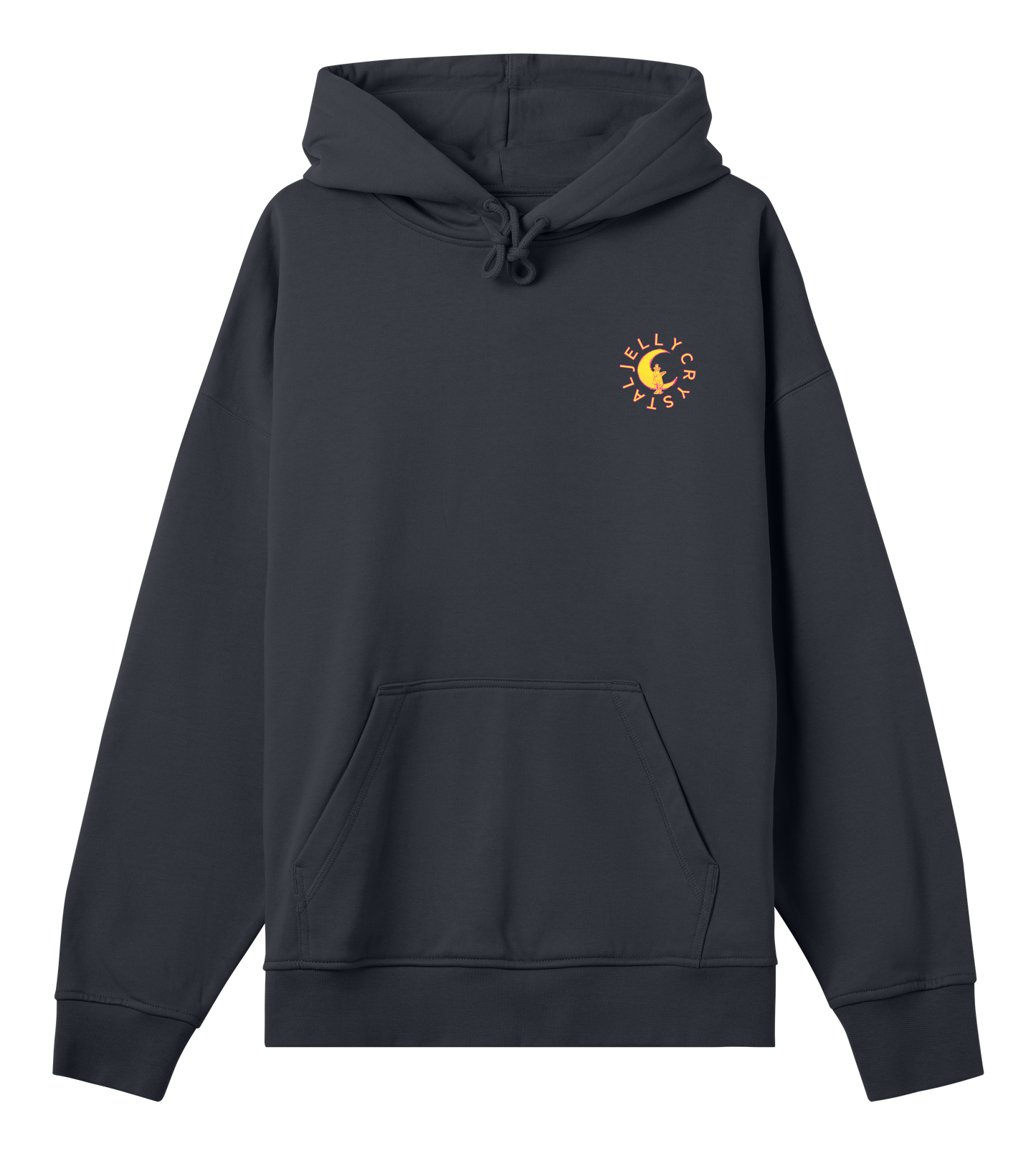 Jelly Crystal ON THE MOON hoodie OFF BLACK
